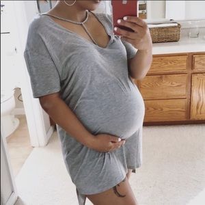 Grey oversized tunic (Maternity)